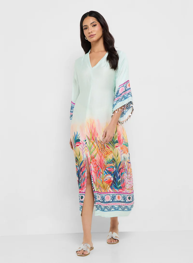 Hope & Ivy Kimono Sleeve Adjustable Tie Waist Dress
