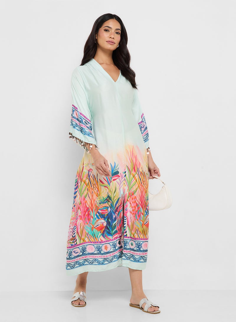 Hope & Ivy Kimono Sleeve Adjustable Tie Waist Dress  - Image 4