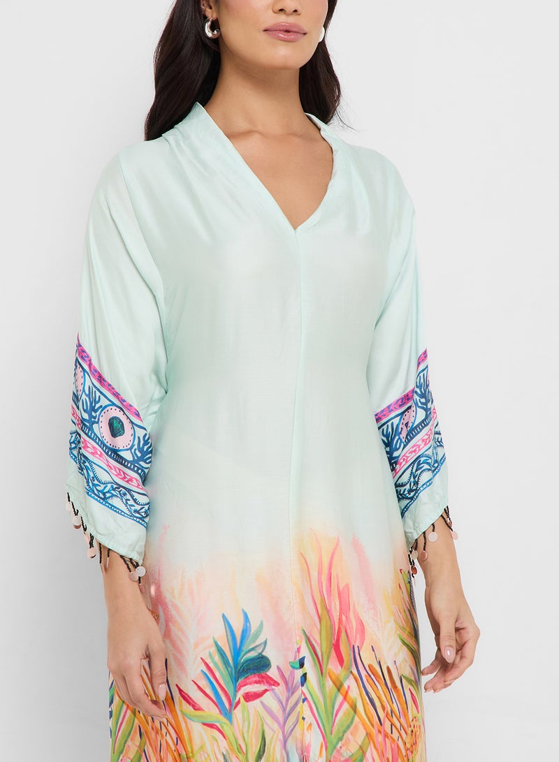 Hope & Ivy Kimono Sleeve Adjustable Tie Waist Dress  - Image 3