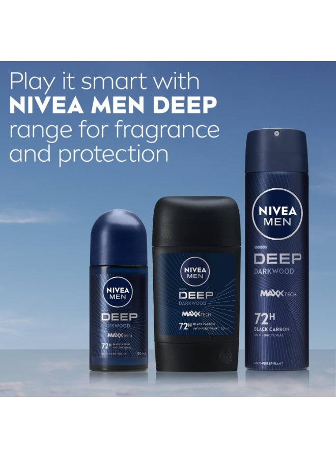 Nivea بخاخ مضاد للتعرق كربون أسود عميق مضاد للبكتيريا برائحة خشبية عبوة من 2 - Image 5