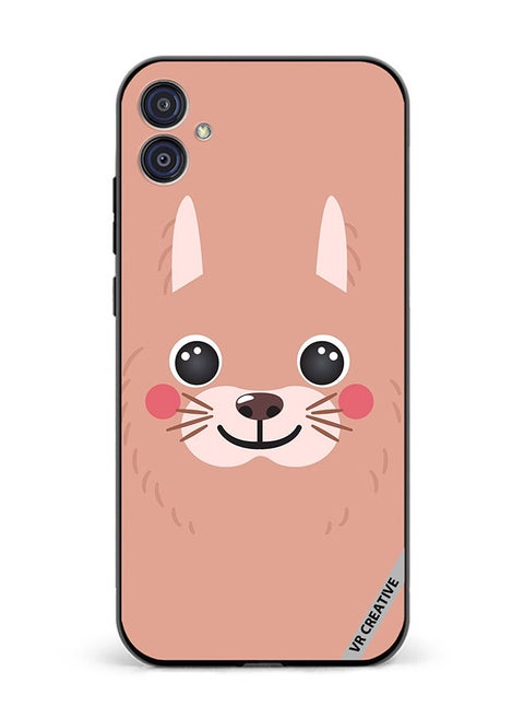 Protective Case Cover For Samsung Galaxy M04/F04 Lama Cartoon Face Design Multicolour