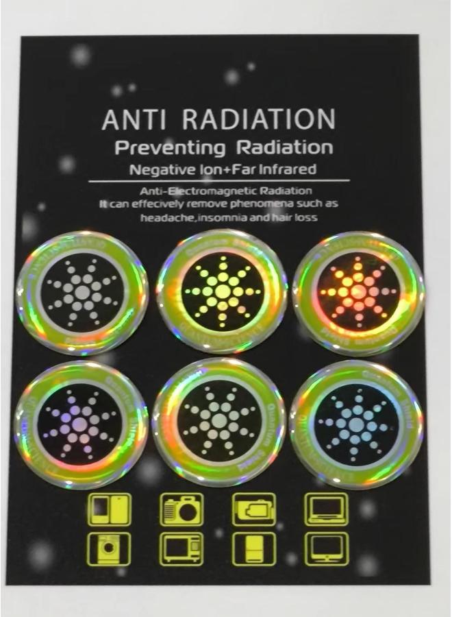 Six Pieces Of Energy Anti-radiation Shield/mobile Phone Anti-radiation Sticker/negative Ion Anti-radiation Mobile Phone Sticker Shield Can Be Formulated At Will.-Color:6 Pieces In Light Green Hard Pieces