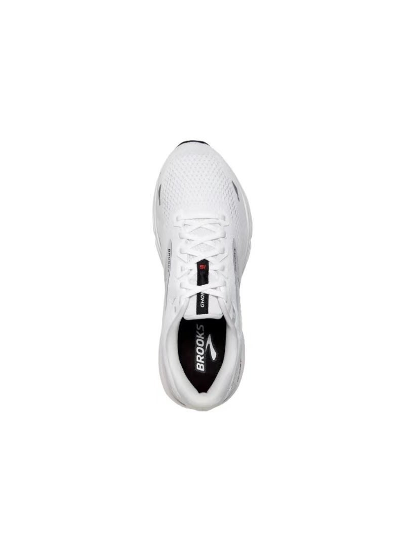 Brooks 【Back To School】Ghost 15 Cushioning Professional Men and Women  Running Shoes White/Gray  - Image 5