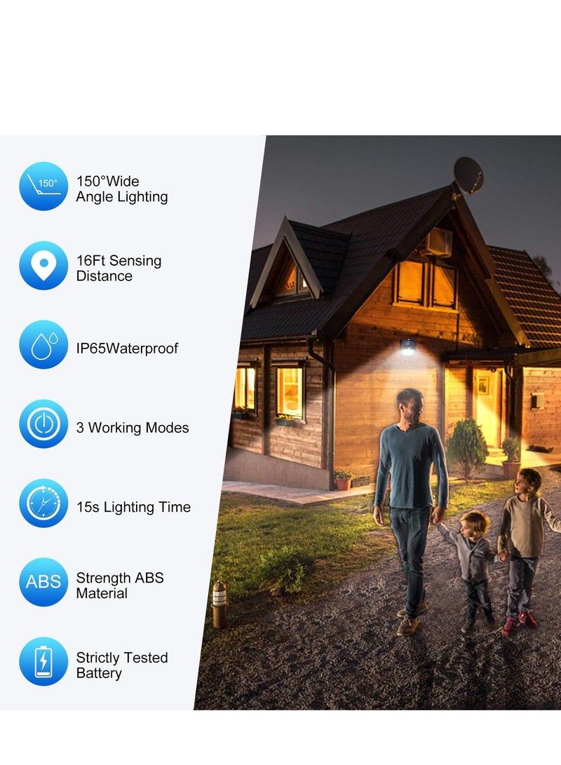 JAJEEK Solar Powered Outdoor Lights [6 Pack] – Wireless Motion Sensor, 42 LEDs, IP65 Waterproof & Dustproof, 3 Adjustable Modes for Garden, Fence, Patio, Garage, Energy Efficient Security Lighting - Image 2