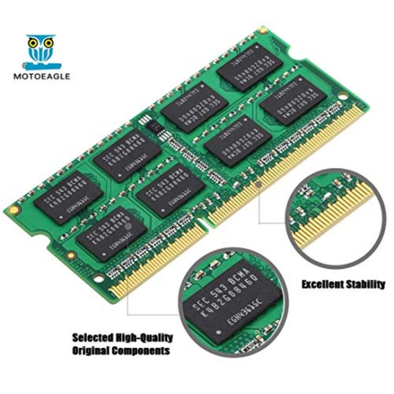 مجموعة 8 جيجابايت 2X4GB 2RX8 PC3-8500 PC3-8500S DDR3 1066 ميجا هرتز SODIMM CL7 204 Pin 1.5V غير ECC غير مخزنة وحدات ذاكرة الوصول العشوائي للكمبيوتر المحمول متوافقة مع Intel AMD وMac Computer - Image 2