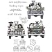 YIXUAN 2025 Winter Cute Animals in The Truck Clear Stamp and Metal Cutting Dies Set with Package Envelope Box for Card Making DIY Scrapbooking Supplies Silicone Stamps Knife Mold for Albums Crafts - Image 2