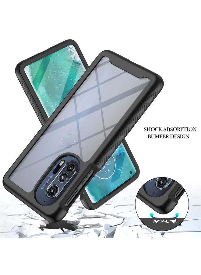 S-TOP Case For Motorola Edge+ 2022 Starry Sky Solid Color Series PC + TPU Phone Case with PET Film - Image 2