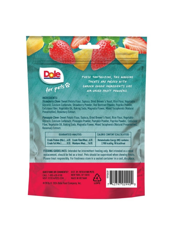 Dole Freshly Fetched Dog Chews, Strawberry & Pineapple Flavored Dog Treats, 7oz, No Wheat, Corn, Soy, Artificial Flavors, Colors, or Preservatives - Image 5