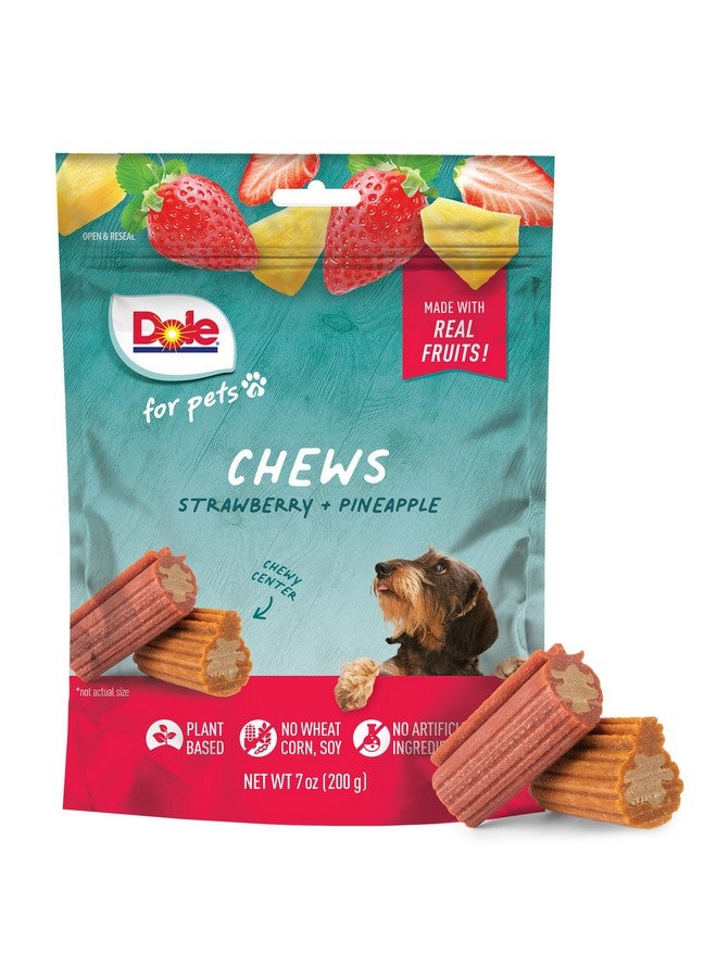 Dole Freshly Fetched Dog Chews, Strawberry & Pineapple Flavored Dog Treats, 7oz, No Wheat, Corn, Soy, Artificial Flavors, Colors, or Preservatives - Image 1