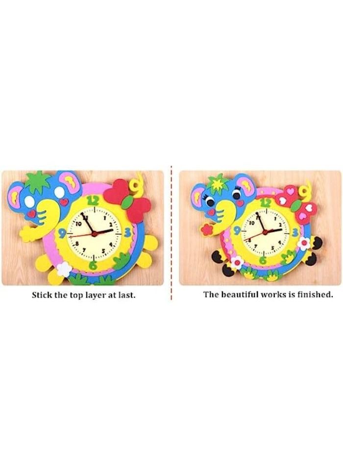 Educational Toys Kids Learning Clock Battery Toys Infant Baby Toys 3D Gas Clock for Kids Boys Girls Craft Games (Monkey(2))  - Image 4