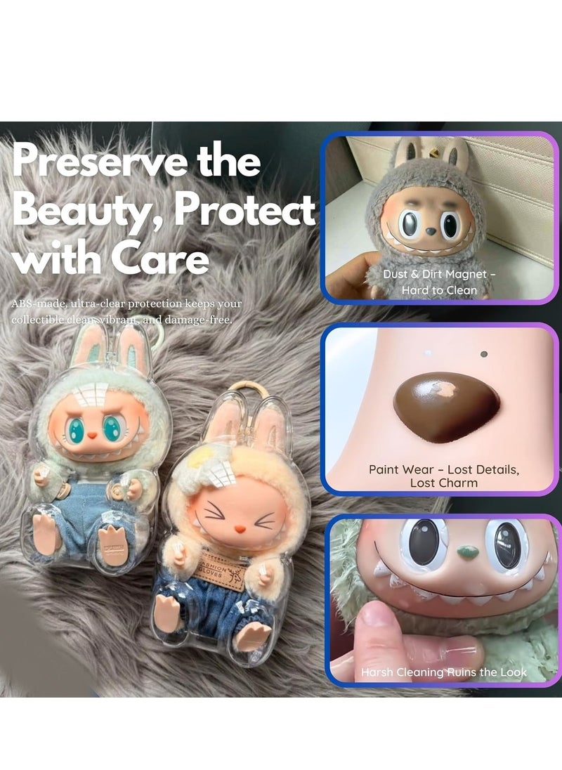 Doll Protective Case Labubu Dust Protective Case Suitable for2.0Series-Clear (Doll Not Include  - Image 5