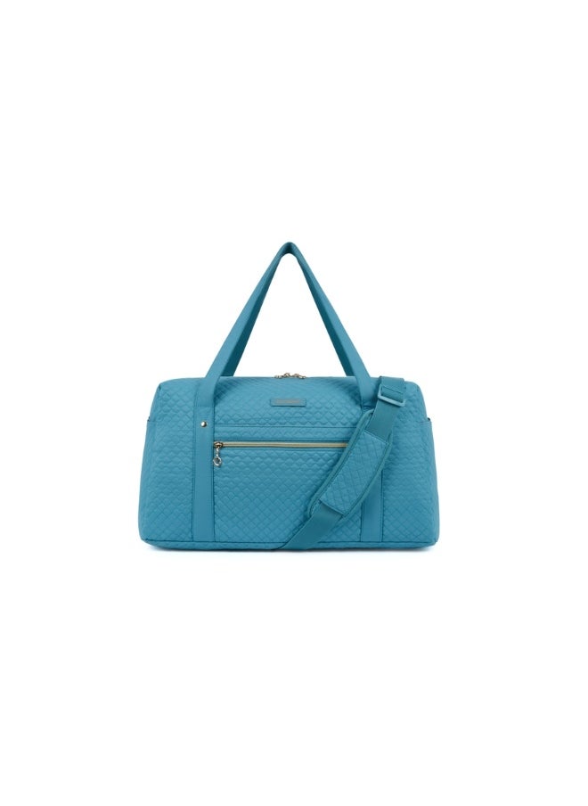 BAGSMART - BAGSMART Teal Weekender Overnight Bag Large Carry-on Bag With Shoe Bag - Image 1
