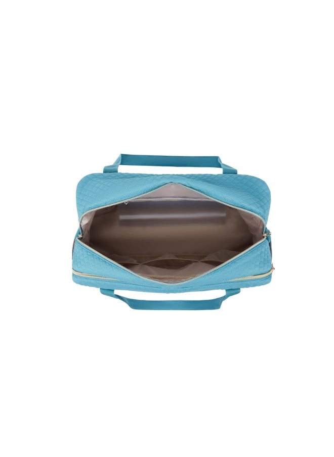 BAGSMART - BAGSMART Teal Weekender Overnight Bag Large Carry-on Bag With Shoe Bag - Image 1