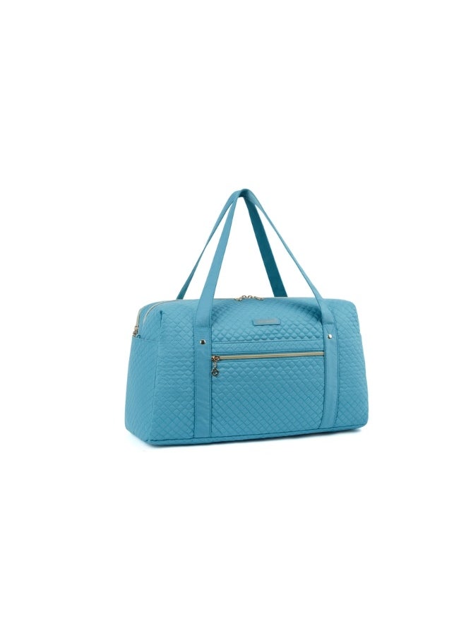 BAGSMART - BAGSMART Teal Weekender Overnight Bag Large Carry-on Bag With Shoe Bag - Image 1