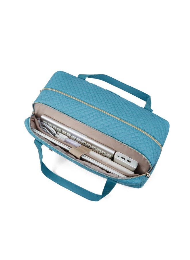 BAGSMART - BAGSMART Teal Weekender Overnight Bag Large Carry-on Bag With Shoe Bag - Image 1