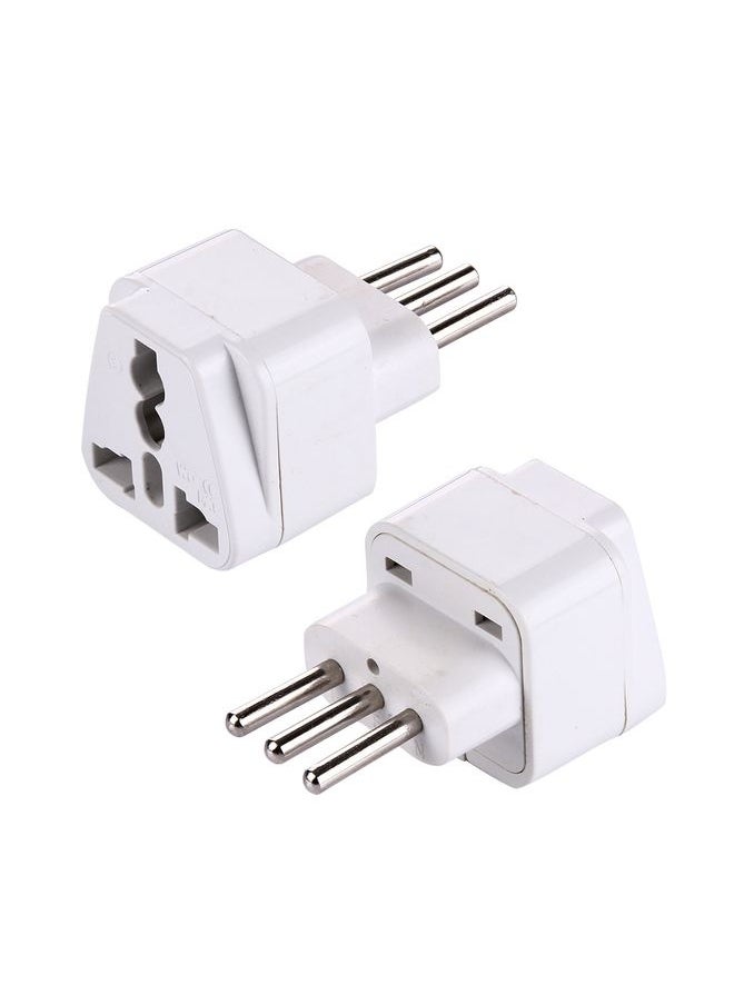 Generic Plug Adapter, Travel Power Adaptor with Italian Plug(White)  - Image 1