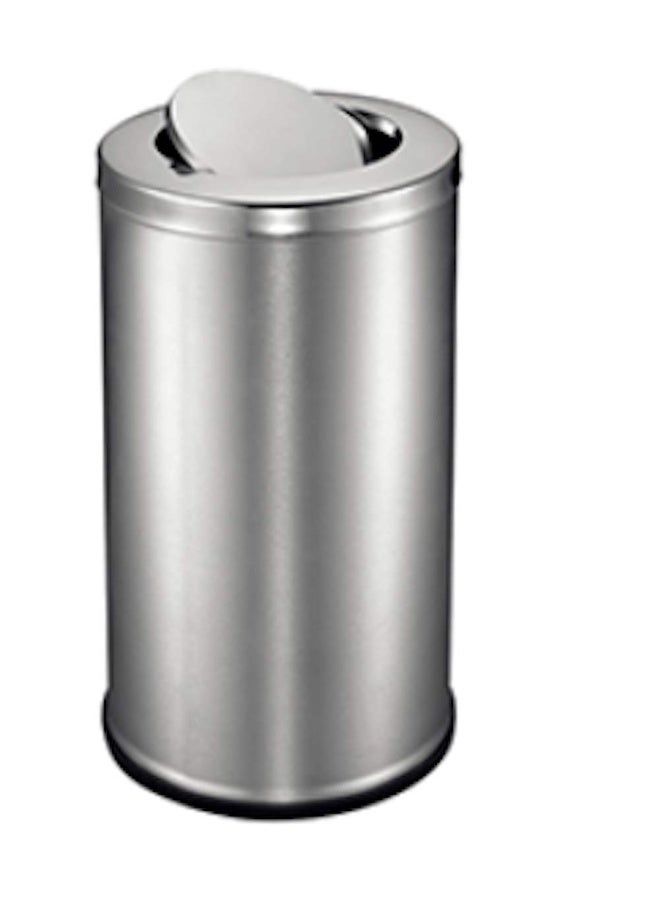SWING SERIES | Brushed & Glossy Stainless Steel Finish | Fingerprint-Resistant | Swing-Top Trash Bin | 56L
