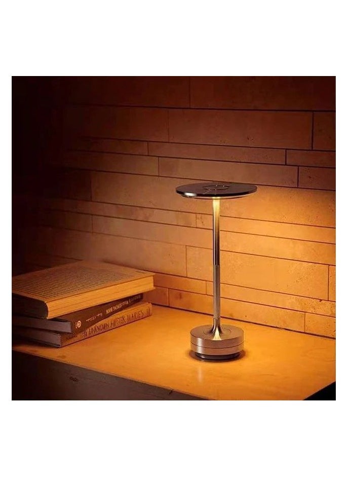 ماركة غير محددة مصباح مكتب LED لاسلكي للمطاعم، تحكم باللمس، ستبليس يعتم، شحن USB، حماية العين، مصباح بجانب السرير لغرفة النوم  - Image 3