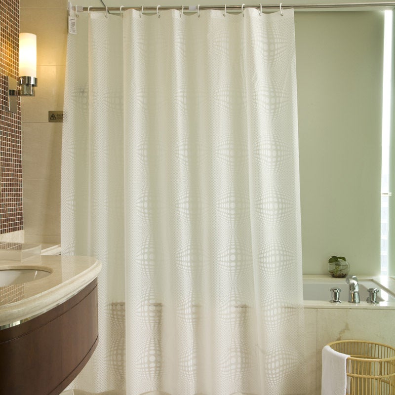 general PEVA Waterproof Mildew Proof Thickened Shower Curtain Striped Print Bathroom - Image 1