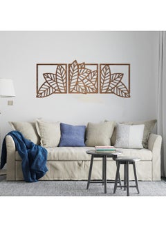 Home Gallery Leaves Shape 4 Panels Wood Wall Art 60X180  - Image 1