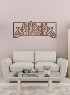Home Gallery Leaves Shape 4 Panels Wood Wall Art 60X180  - Image 3