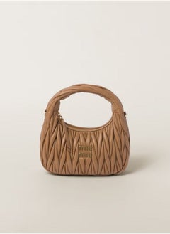 MIU MIU Wander quilted nappa leather hobo Crossbody Shoulder Bag Caramel  - Image 1