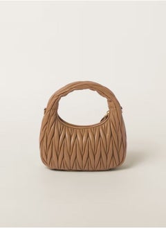 MIU MIU Wander quilted nappa leather hobo Crossbody Shoulder Bag Caramel  - Image 3