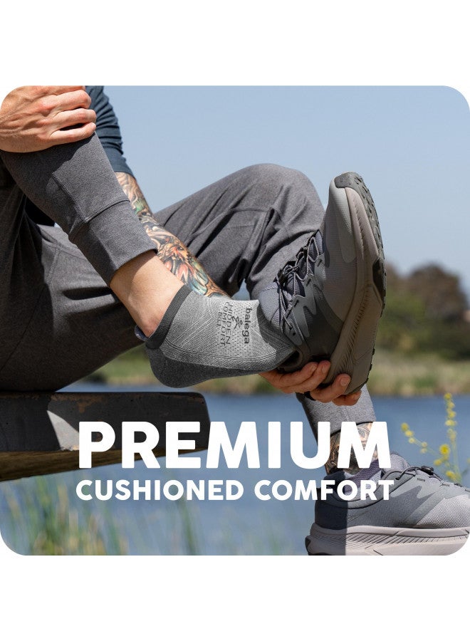 Balega Hidden Comfort Performance No Show Athletic Running Socks for Men and Women (1 Pair), Black, Large - Image 2