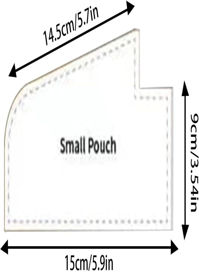 GGOOT Flying Geese Pouch Cutting Template Set | Flying Geese Pouch Cutting Template,Cute Bag Pattern Template Set for DIY Quilting Sewing Crafts Embroidery - Image 4