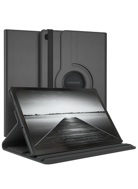 Rotating Case for Samsung Galaxy Tab A7 10.4 (2020/2022) [T500/T505/T507/T509] | 360-Degree Stand with [Auto Sleep/Wake] | Folio Leather Smart Tablet Cover (Black)