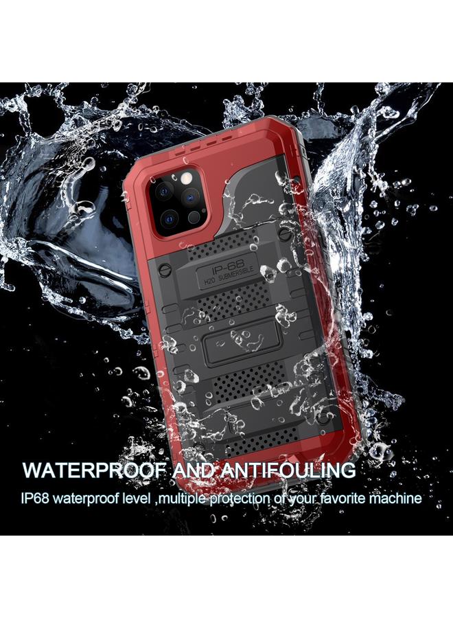 اس-توب جراب لهاتف iPhone 12 Pro Max مصنوع من المعدن والسيليكون مع واقي شاشة - Image 4