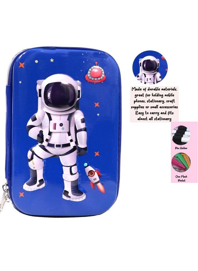 PARTEET Multipurpose Stylish Large Capacity Hardtop Eva Pencil Case Organizer, Pen Holder Pouch (Blue Space) - Image 5