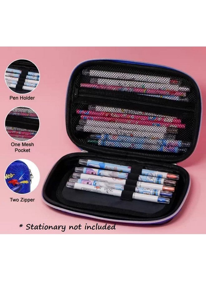 PARTEET Multipurpose Stylish Large Capacity Hardtop Eva Pencil Case Organizer, Pen Holder Pouch (Blue Space) - Image 4