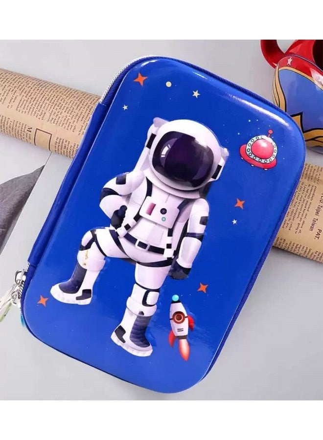 PARTEET Multipurpose Stylish Large Capacity Hardtop Eva Pencil Case Organizer, Pen Holder Pouch (Blue Space) - Image 3