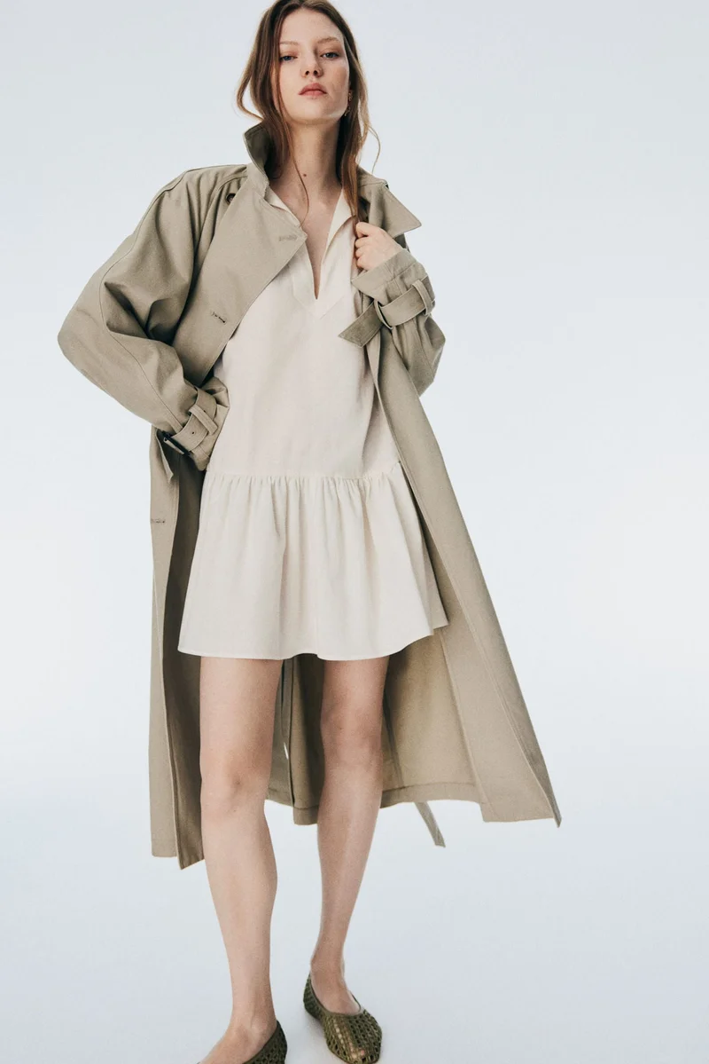 H&M Flared-hem denim dress