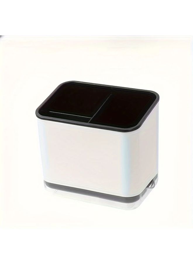 Black Modern Multi Tier Bathroom Storage Rack Detachable Toothbrush Holder - Image 2