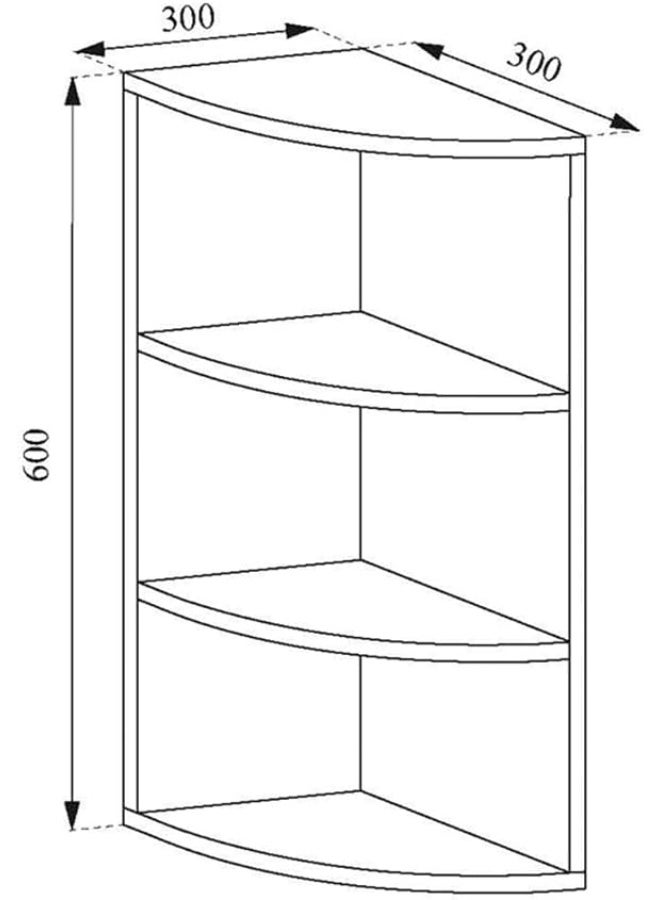 Vicco Ecki Children's Corner Shelf, Hanging Shelf, White, 60 x 30 cm, Wall Shelf - Image 3