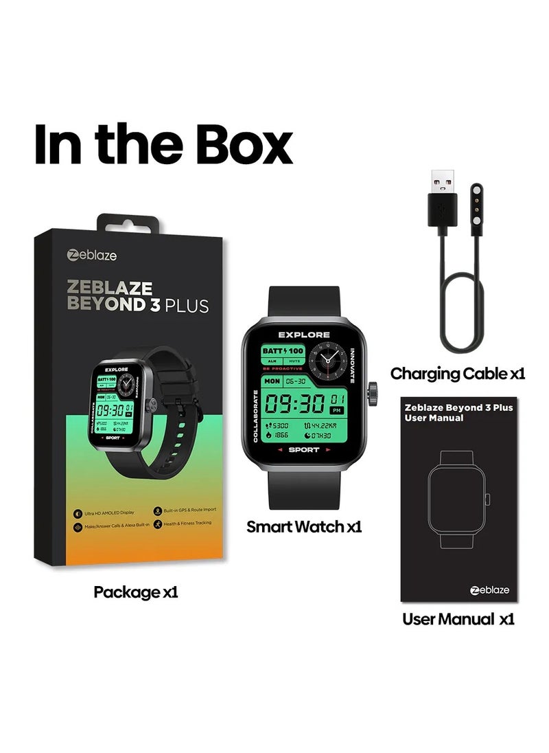 Zeblaze - Zeblaze Beyond 3 Plus GPS Smart Watch 1.78 Ultra HD Amoled Display Built-in GPS And Route Import Bluetooth Calling 3 ATM Water Resistance - Image 1