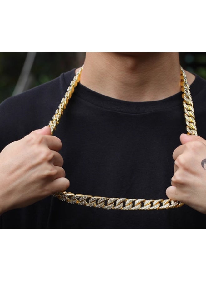 KUYING Full Diamond And Dense Diamond Cuban Chain Men's - Image 2