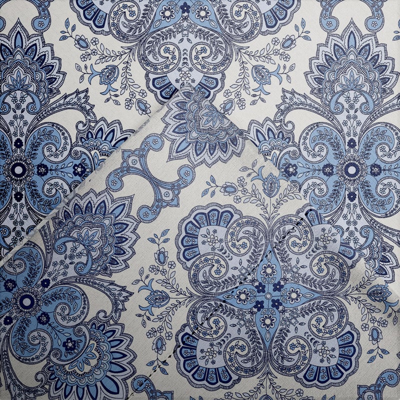 Pointehaven 200 GSM Flannel Sheet Set, Full, Alpine Blue - Image 4