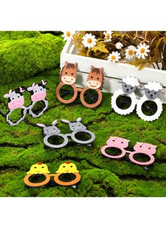 Faisichocalato 6Pcs Farm Animal Glasses Barnyard Party Favors Eyeglasses Frame Creative Funny Eyewear Costume Birthday Party Supplies  - Image 5
