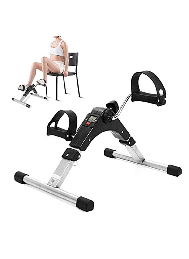 CityRiya-Long Folding Fitness Pedal Stepper with LCD Display,Adjustable Resistance Home Exerciser, Indoor Cycling Bike Stepper for Home Office Gym,Compact Foldable Design, Non-Slip Foot Pedals, Portable Workout Machine  - Image 1