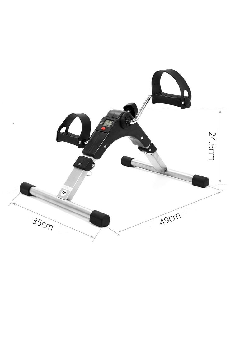 CityRiya-Long Folding Fitness Pedal Stepper with LCD Display,Adjustable Resistance Home Exerciser, Indoor Cycling Bike Stepper for Home Office Gym,Compact Foldable Design, Non-Slip Foot Pedals, Portable Workout Machine  - Image 2