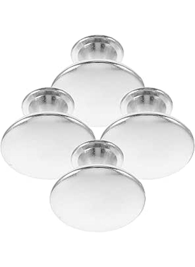 Silver Cabinet Knobs 4 Pack Modern Hollow Drawer Pulls For Kitchen Bathroom Wardrobe - Image 1