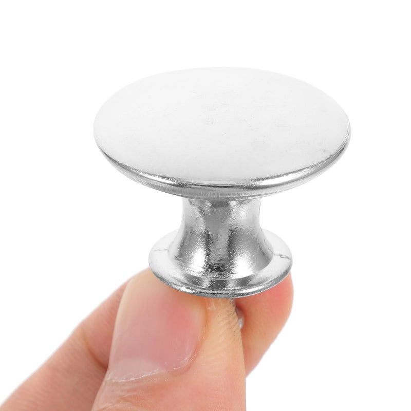 Silver Cabinet Knobs 4 Pack Modern Hollow Drawer Pulls For Kitchen Bathroom Wardrobe - Image 5