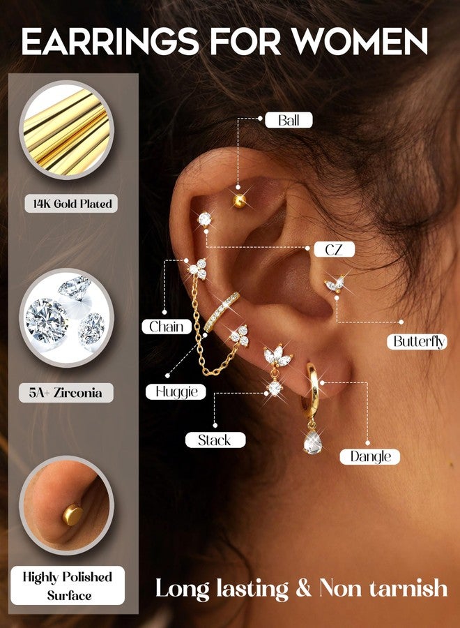 ORAZIO 20G Helix Piercing Jewelry Flat Back Cartilage Earrings for Women Surgical Stainless Steel Hypoallergenic Hoop Stud Earrings Set Tragus Helix Piercing Jewelry for Sensitive Ears Single Pc - Image 4