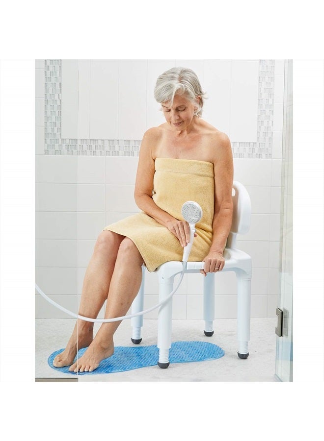 careX Bath Seat And Shower Chair With Back For Seniors, Bath Chair For Elderly, Disabled, Handicap, And Injured Persons, Supports Up To 400Lbs, Shower Seat For Inside Shower - Image 3