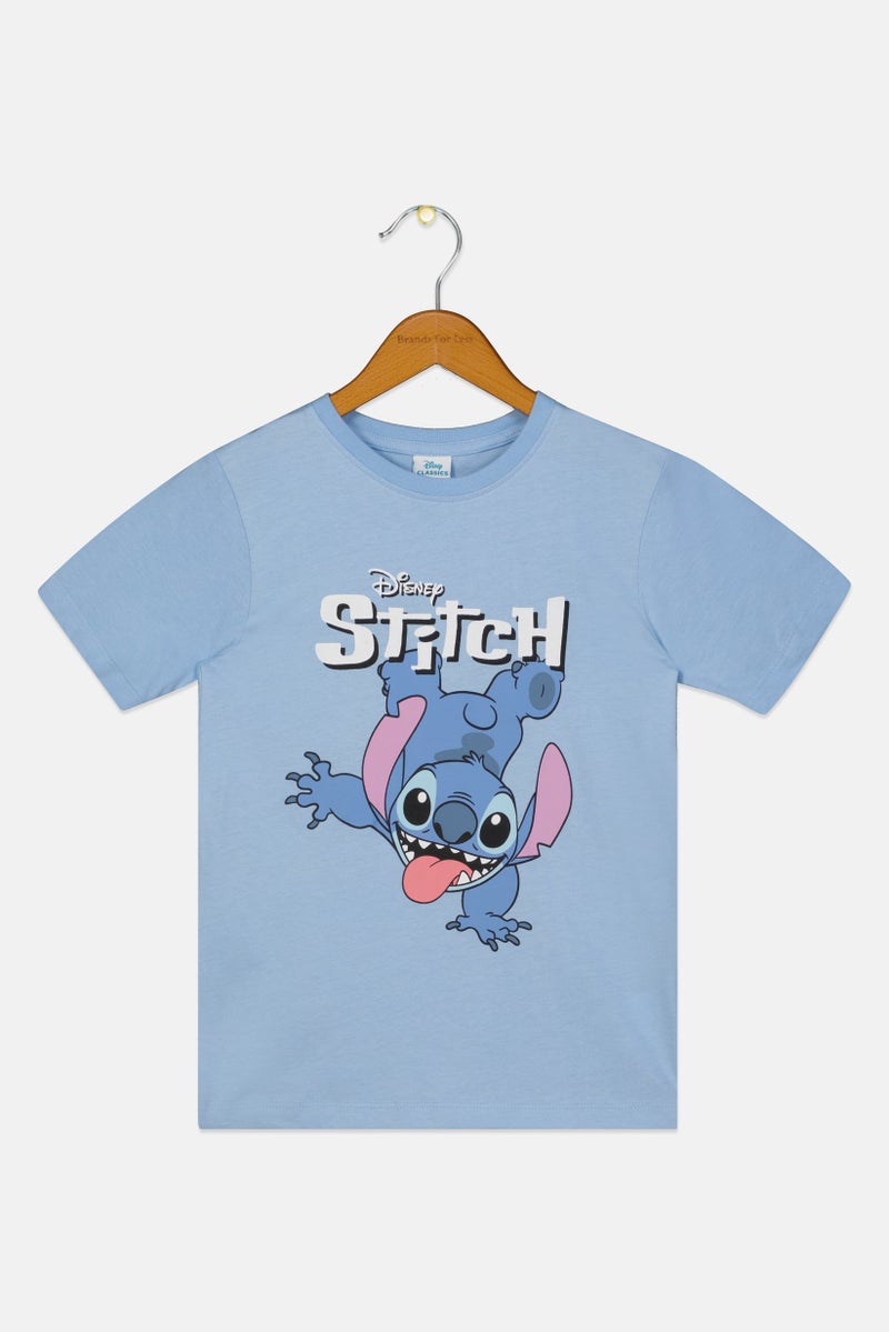 Disney Toddlers Boy Lilo And Stictch Short Sleeve Top, Dusty Blue - Image 2