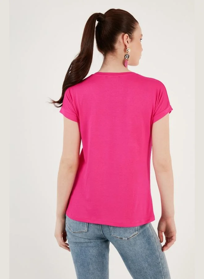 Lela  Lela V-Neck Relaxed Fit Blouse with Slit Detail, 2-Pack, Women's Blouse 5862000S2 for Women | Best Price UAE