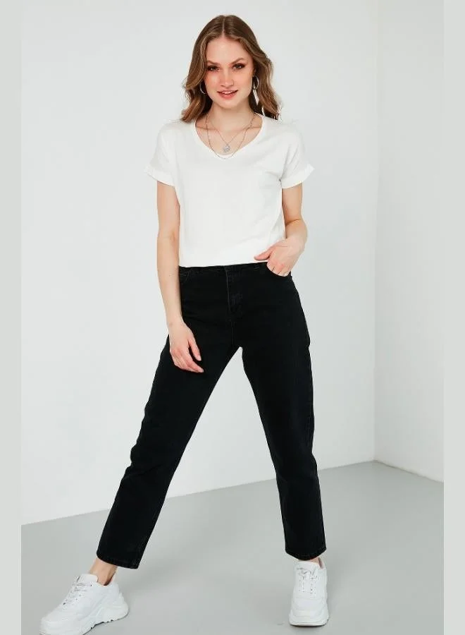 Lela  Lela V-Neck Relaxed Fit Blouse with Slit Detail, 2-Pack, Women's Blouse 5862000S2 for Women | Best Price UAE